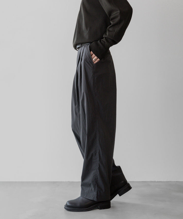 ssstein(シュタイン)の24AWコレクション WINDPROOF NYLON EASY WIDE TROUSERS - GREY KHAKI 公式通販サイトsession福岡セレクトショップ