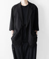 【UJOH】2BS BELT HALF SLEEVE JKT - BLACK