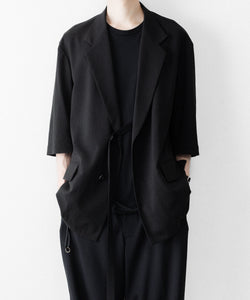 【UJOH(ウジョー)】2BS Belt Half Sleeve JKT(2) UJOH】2BS BELT HALF SLEEVE JKT - BLACK | 公式通販サイト session