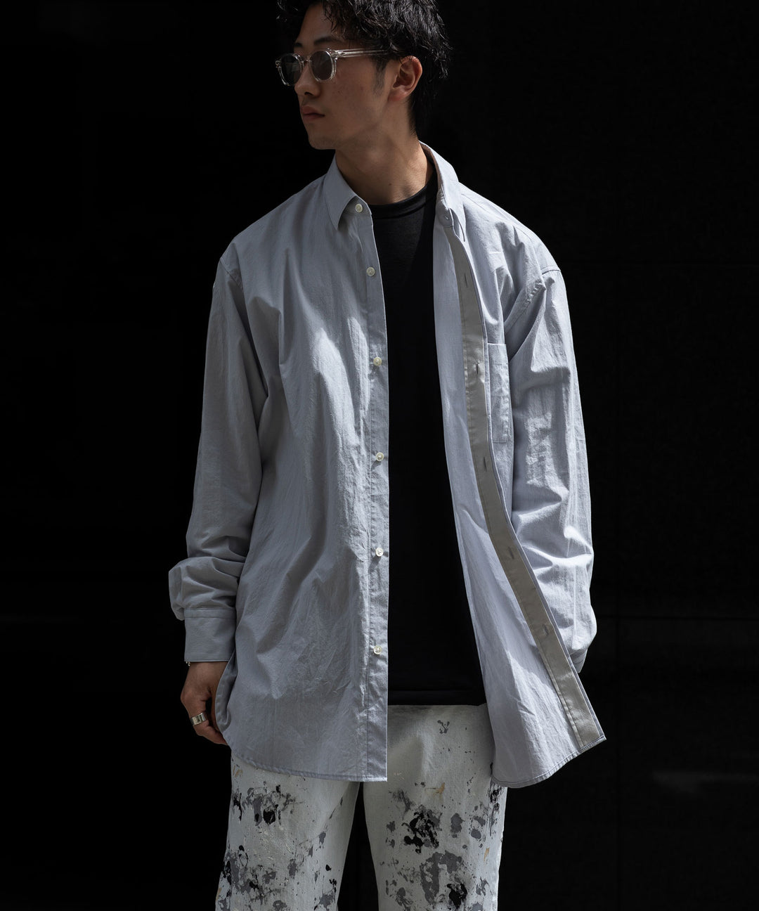 INTÉRIM - インテリムのEXTRA FINE MERINO WOOL L/S TEEのBLACK公式通販サイトsession福岡セレクトショップ