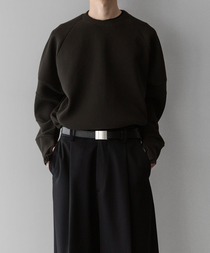 【stein】ssstein シュタインのGRADATION PLEATS COMBINATION SLEEVES LSのMILITARY KHAKI　 公式通販サイトsession福岡セレクトショップ