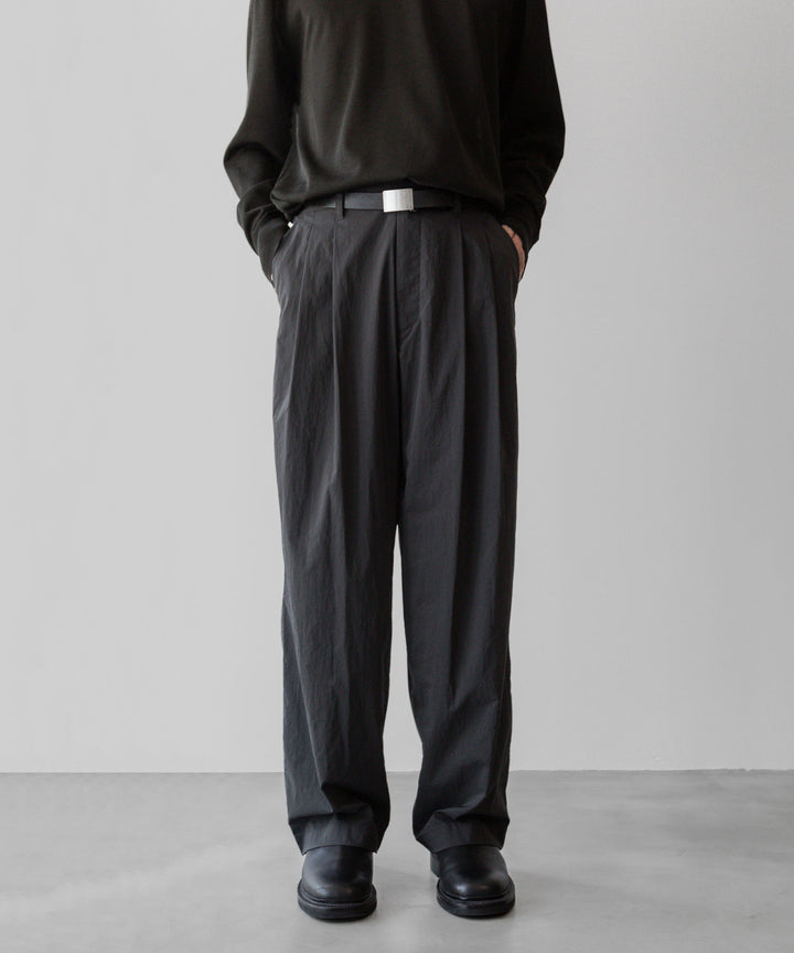 ssstein(シュタイン)の24AWコレクション WINDPROOF NYLON EASY WIDE TROUSERS - GREY KHAKI 公式通販サイトsession福岡セレクトショップ