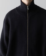 画像をギャラリービューアに読み込む, 【ssstein】OVERSIZED DRIVERS KNIT ZIP JACKET - DARK NAVY
