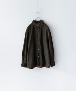 CODA / コーダ】BLACK BROWN WASH DENIM SHIRT JACKET - BLACK BROWN
