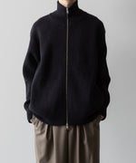 画像をギャラリービューアに読み込む, 【ssstein】OVERSIZED DRIVERS KNIT ZIP JACKET - DARK NAVY
