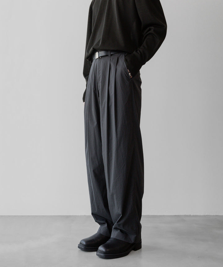 ssstein(シュタイン)の24AWコレクション WINDPROOF NYLON EASY WIDE TROUSERS - GREY KHAKI 公式通販サイトsession福岡セレクトショップ