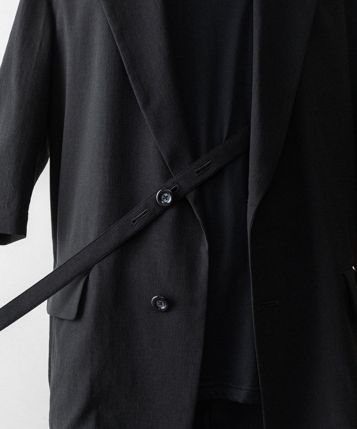 UJOH - ウジョーの2BS BELT HALF SLEEVE JKTのBLACK公式通販サイトsession福岡セレクトショップ