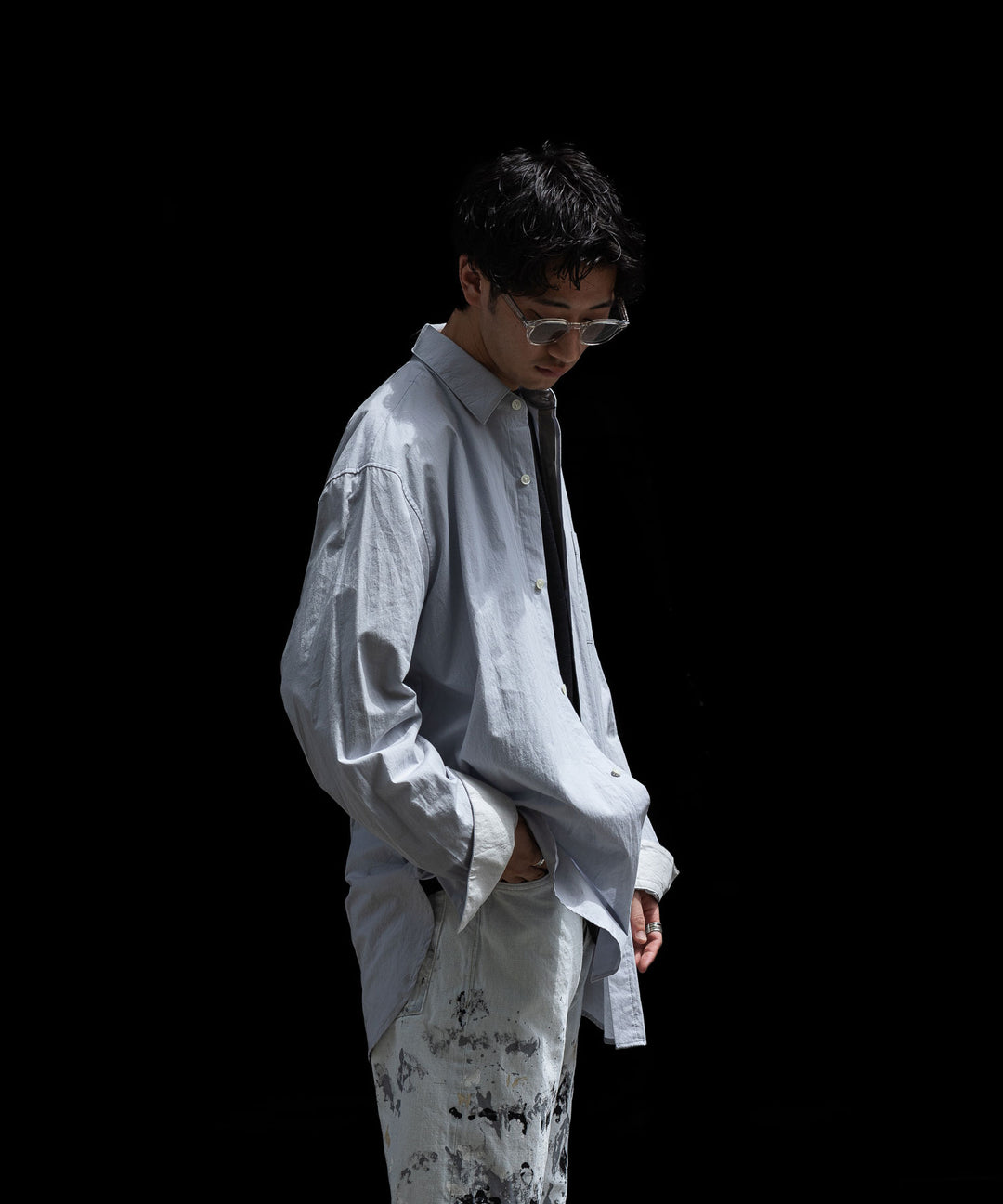 ssstein(シュタイン)のOVERSIZED BREAKABLE LONG SHIRTのOFF GREY公式通販サイトsession福岡セレクトショップ