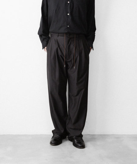 【KANEMASA PHIL.】36G WOOL TROUSERS - BROWN
