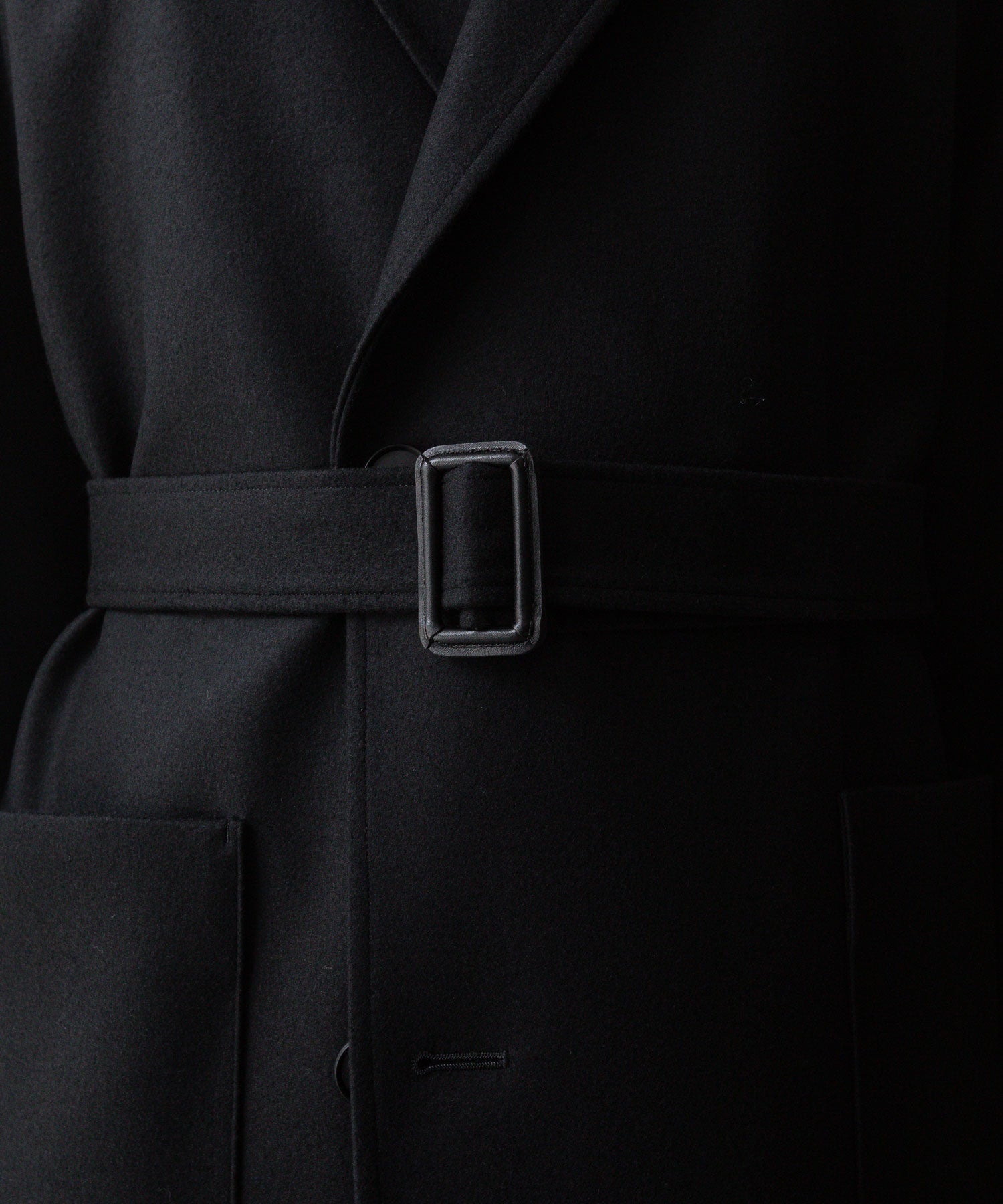 【ssstein】OVERSIZED POCKET COAT - BLACK