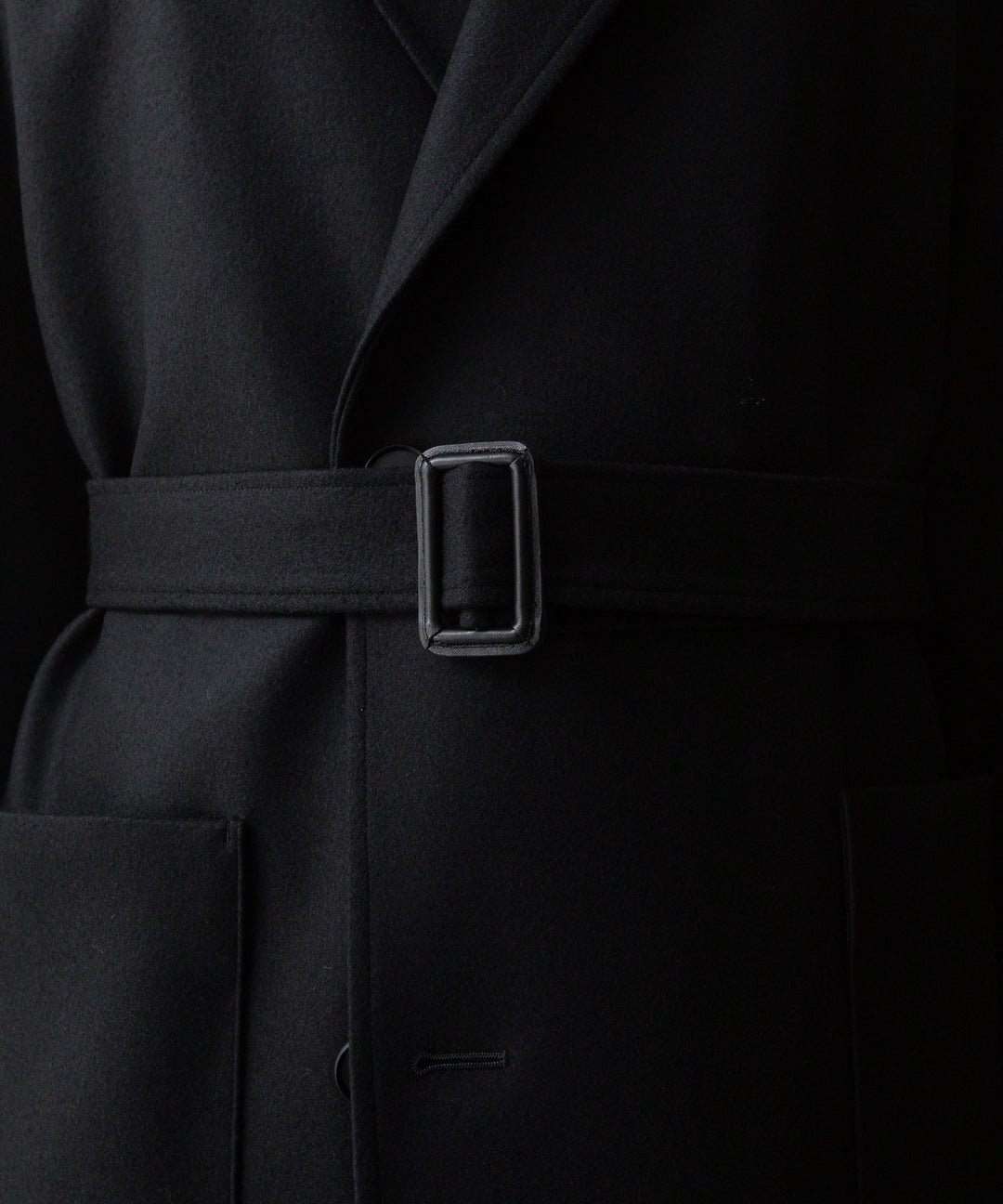 【ssstein】OVERSIZED POCKET COAT - BLACK