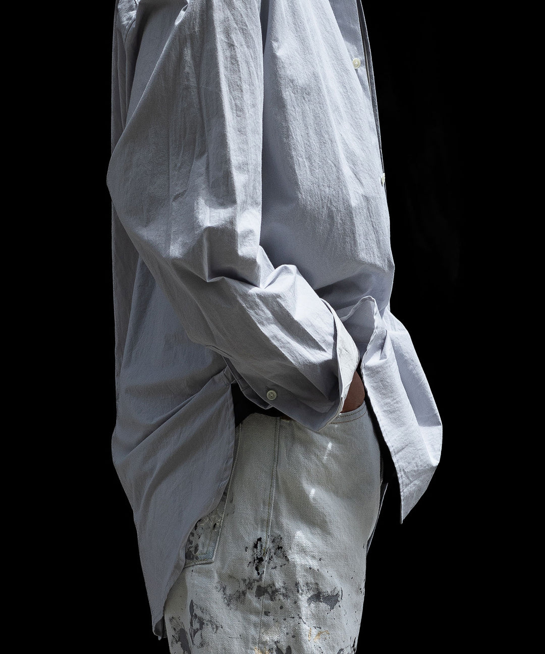 ssstein(シュタイン)のOVERSIZED BREAKABLE LONG SHIRTのOFF GREY公式通販サイトsession福岡セレクトショップ