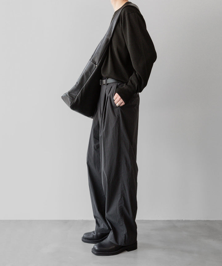 ssstein(シュタイン)の24AWコレクション WINDPROOF NYLON EASY WIDE TROUSERS - GREY KHAKI 公式通販サイトsession福岡セレクトショップ