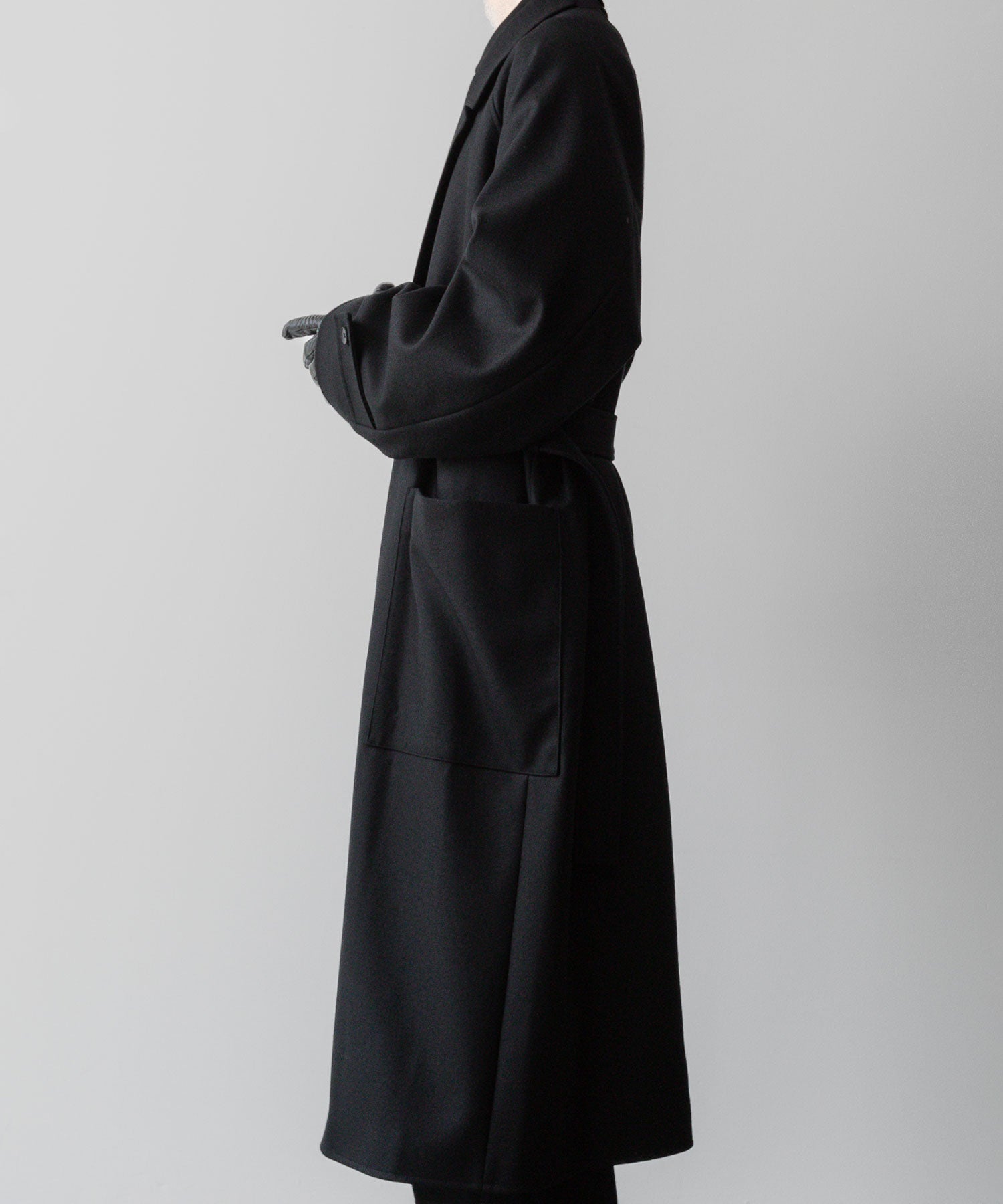 【ssstein】OVERSIZED POCKET COAT - BLACK