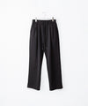 【KANEMASA PHIL.】36G NYLON TUCK EASY PANTS - BLACK DYE