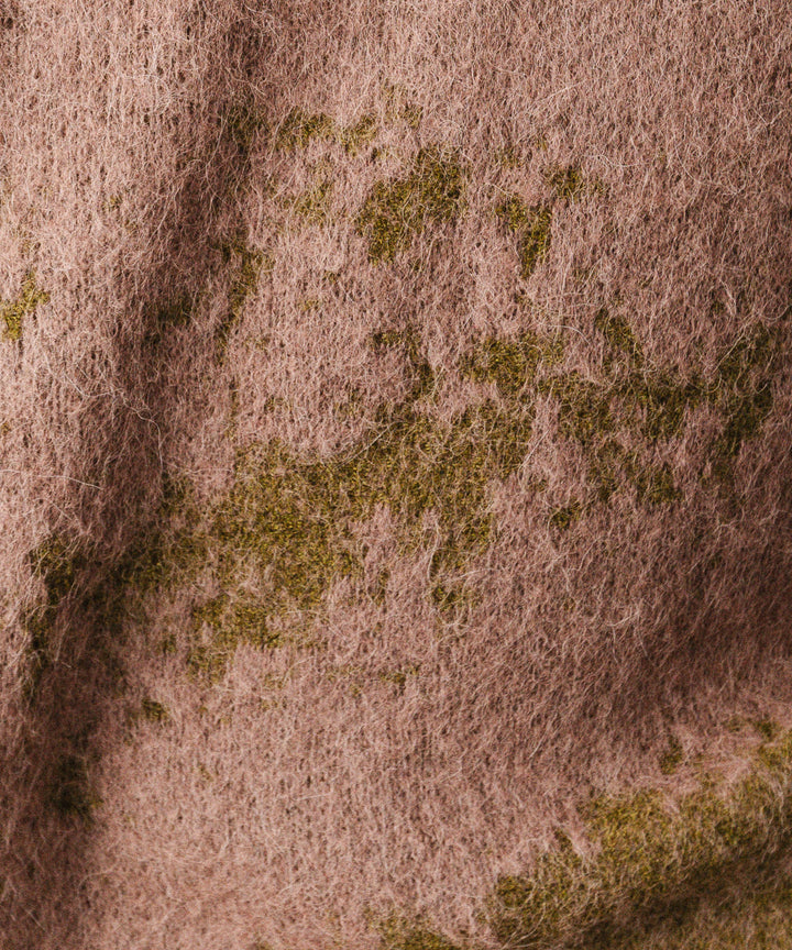 【ANTHEM A】SURI-ALPACA JACQUARD KNIT PULLOVER - KHAKI BEIGE