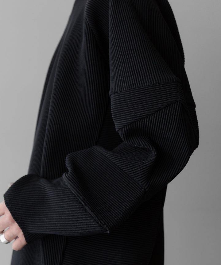 【stein】ssstein シュタインのGRADATION PLEATS COMBINATION SLEEVES LSのBLACK　 公式通販サイトsession福岡セレクトショップ