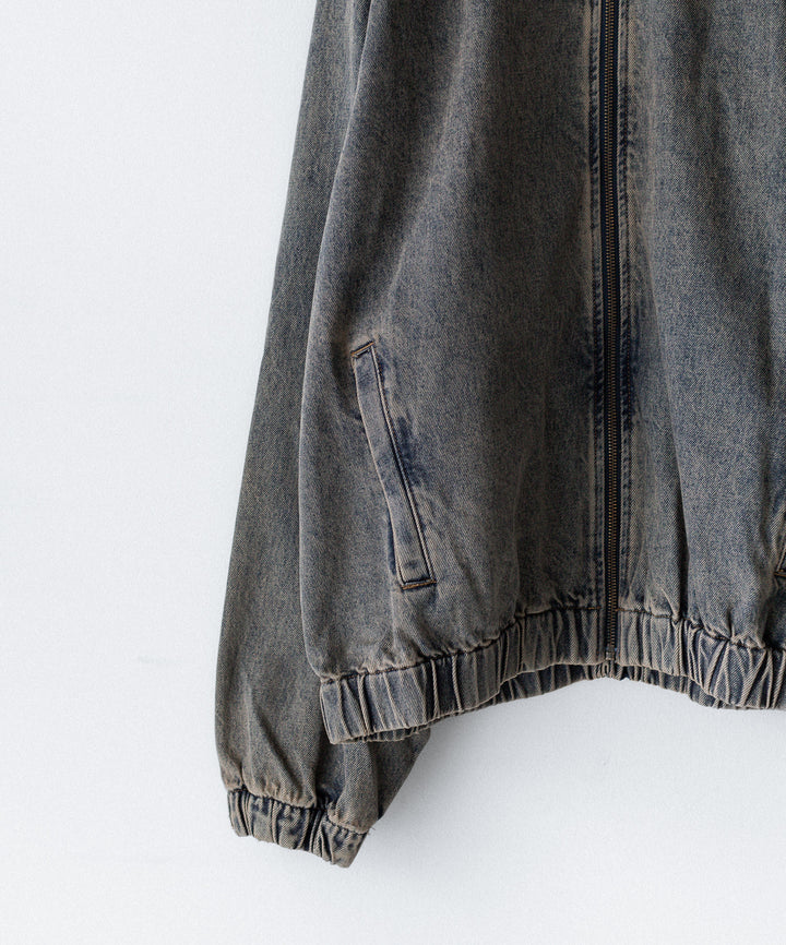 【CODA】GREY ACID WASH DENIM PRO SPORTS JACKET - GREY ACID WASH