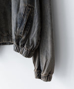 画像をギャラリービューアに読み込む, 【CODA】GREY ACID WASH DENIM PRO SPORTS JACKET - GREY ACID WASH
