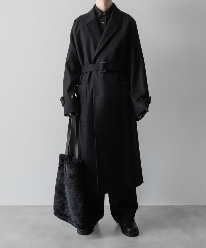 【ssstein】OVERSIZED POCKET COAT - BLACK