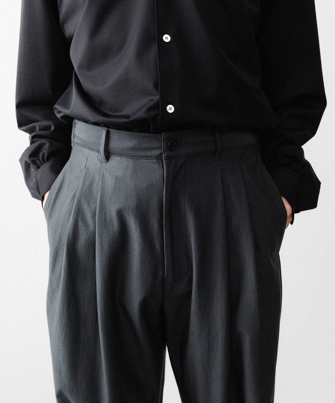 KANEMASA PHIL. カネマサフィルの36G WOOL TROUSERSのCHARCOAL 公式通販サイトsession福岡セレクトショップ