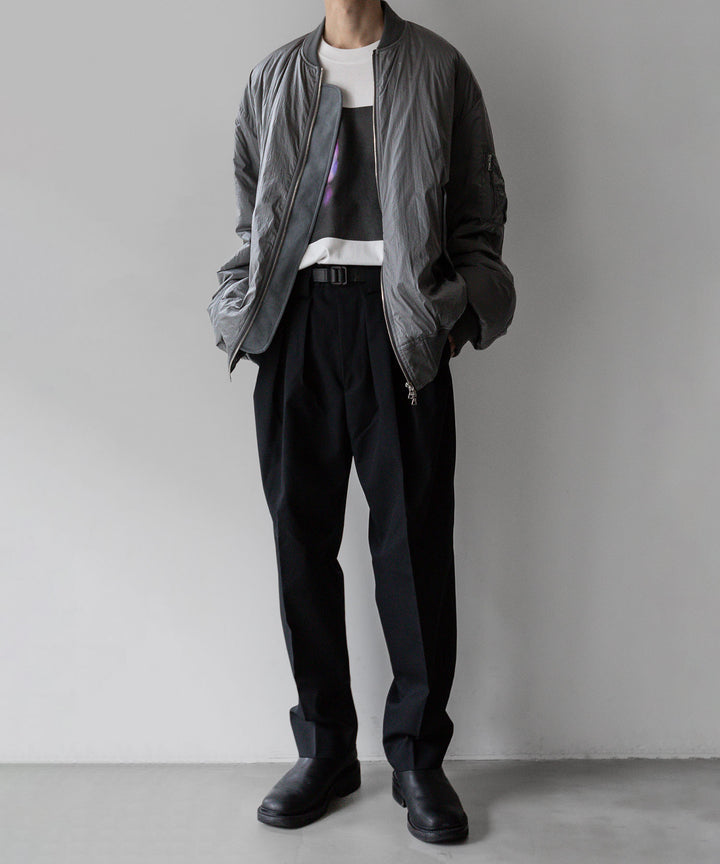 stein(シュタイン)の23AWコレクションDOUBLE WIDE TROUSERSのBLACK sessionセッション福岡セレクトショップ 公式通販サイト