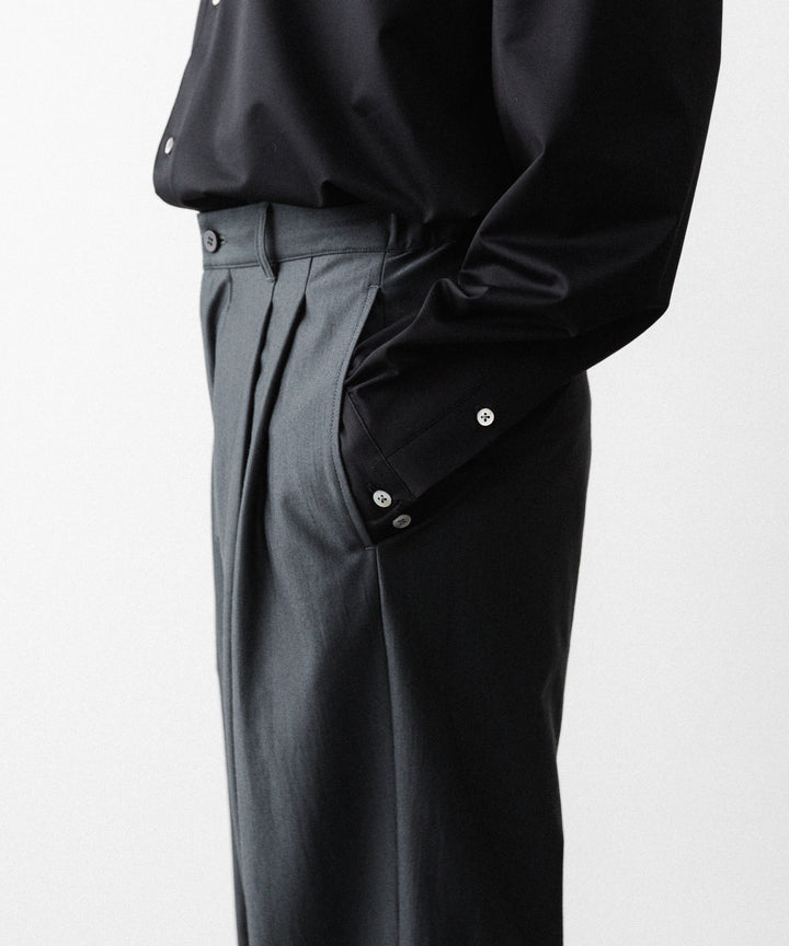 KANEMASA PHIL. カネマサフィルの36G WOOL TROUSERSのCHARCOAL 公式通販サイトsession福岡セレクトショップ