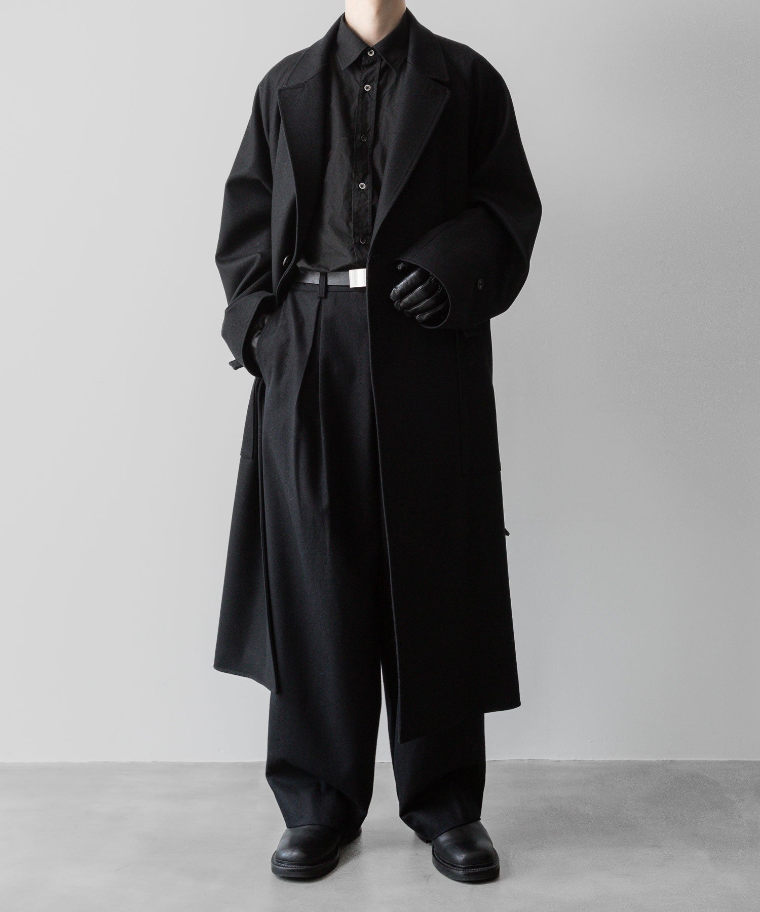 【ssstein】OVERSIZED POCKET COAT - BLACK