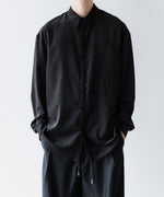画像をギャラリービューアに読み込む, VEIN ヴェインのSYNTHETIC SUEDE LEATHER L/S SHIRT - BLACKの公式通販サイトsession福岡セレクトショップ
