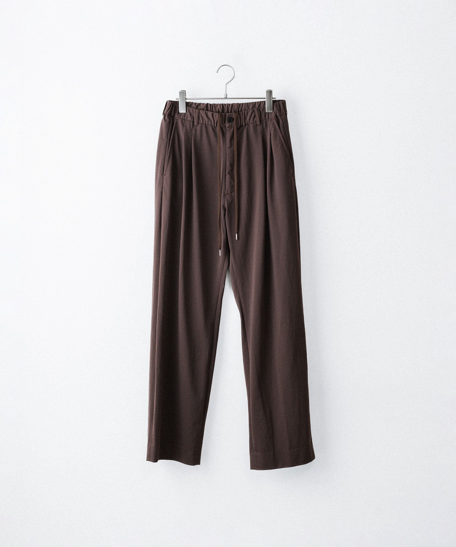 KANEMASA PHIL.】36G NYLON TUCK EASY PANTS - BROWN DYE | 公式通販