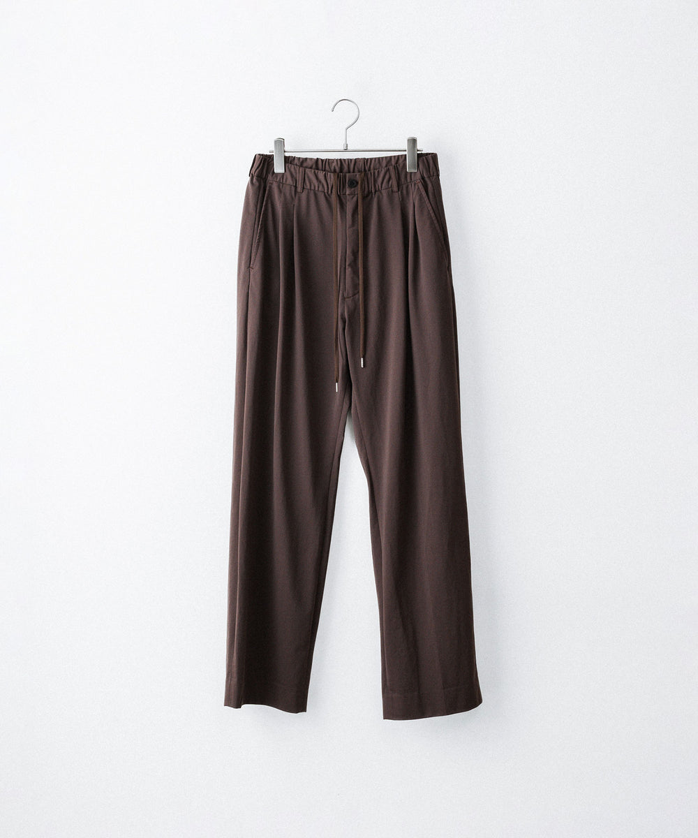 KANEMASA PHIL. カネマサフィルの36G NYLON TUCK EASY PANTSのBROWN DYE 公式通販サイトsession福岡セレクトショップ