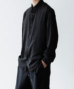画像をギャラリービューアに読み込む, VEIN ヴェインのSYNTHETIC SUEDE LEATHER L/S SHIRT - BLACKの公式通販サイトsession福岡セレクトショップ
