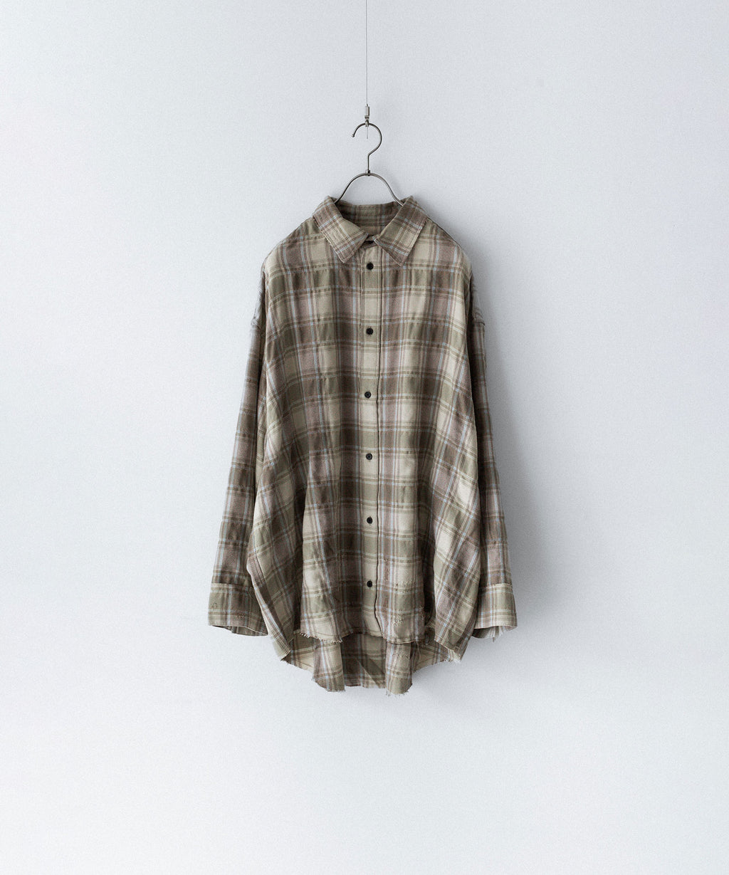 CODA コーダ YELLOW BROWN CHECKED WASHED THRASHED STRUCTURED SHIRTのYELLOW BROWN CHECK 公式通販サイトsession福岡セレクトショップ
