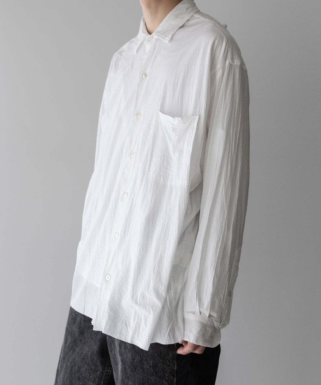 【KANEMASA PHIL.】24ss カネマサフィル 46G ARTISAN JERSEY SHIRT - WHITE sessionセッション福岡セレクトショップ 公式通販サイト