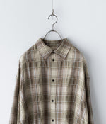 画像をギャラリービューアに読み込む, 【CODA】YELLOW BROWN CHECKED WASHED THRASHED STRUCTURED SHIRT - YELLOW BROWN CHECK
