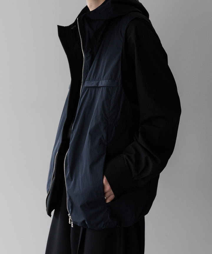 【stein】ssstein シュタインのNYLON TAFTA HOODED VESTのDARK NAVY　 公式通販サイトsession福岡セレクトショップ