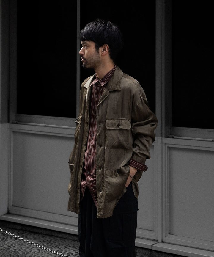 KANEMASA PHIL.-カネマサフィル46G MODEST STRIPE SHIRTのBROWN公式通販サイトsession福岡セレクトショップ