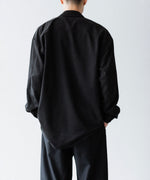 画像をギャラリービューアに読み込む, VEIN ヴェインのSYNTHETIC SUEDE LEATHER L/S SHIRT - BLACKの公式通販サイトsession福岡セレクトショップ
