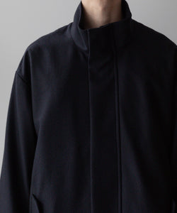 stein(シュタイン)の23AWコレクションMELTON STAND COLLAR ZIP SHORT JACKETのDARK NAVY