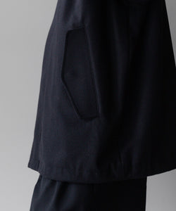 stein(シュタイン)の23AWコレクションMELTON STAND COLLAR ZIP SHORT JACKETのDARK NAVY