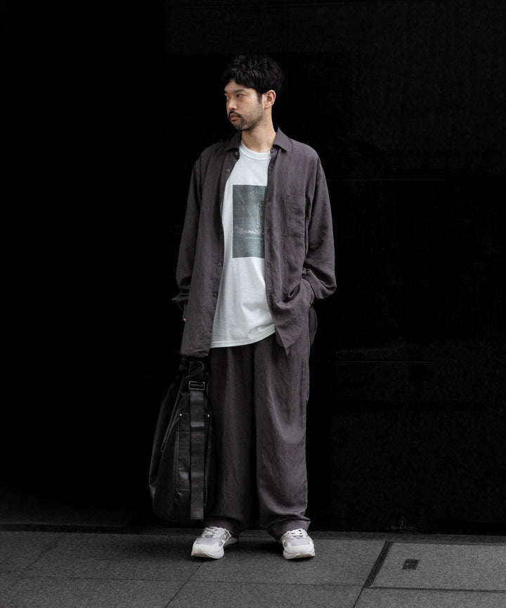 ssstein(シュタイン)のRAYON/LINEN OVERSIZED DOWN PAT SHIRT - CHARCOALの公式通販サイトsession福岡セレクトショップ