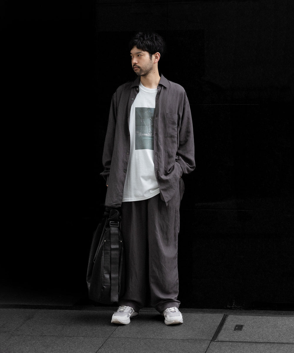 ssstein(シュタイン)のRAYON/LINEN WIDE EASY TROUSERS - CHARCOALの公式通販サイトsession福岡セレクトショップ