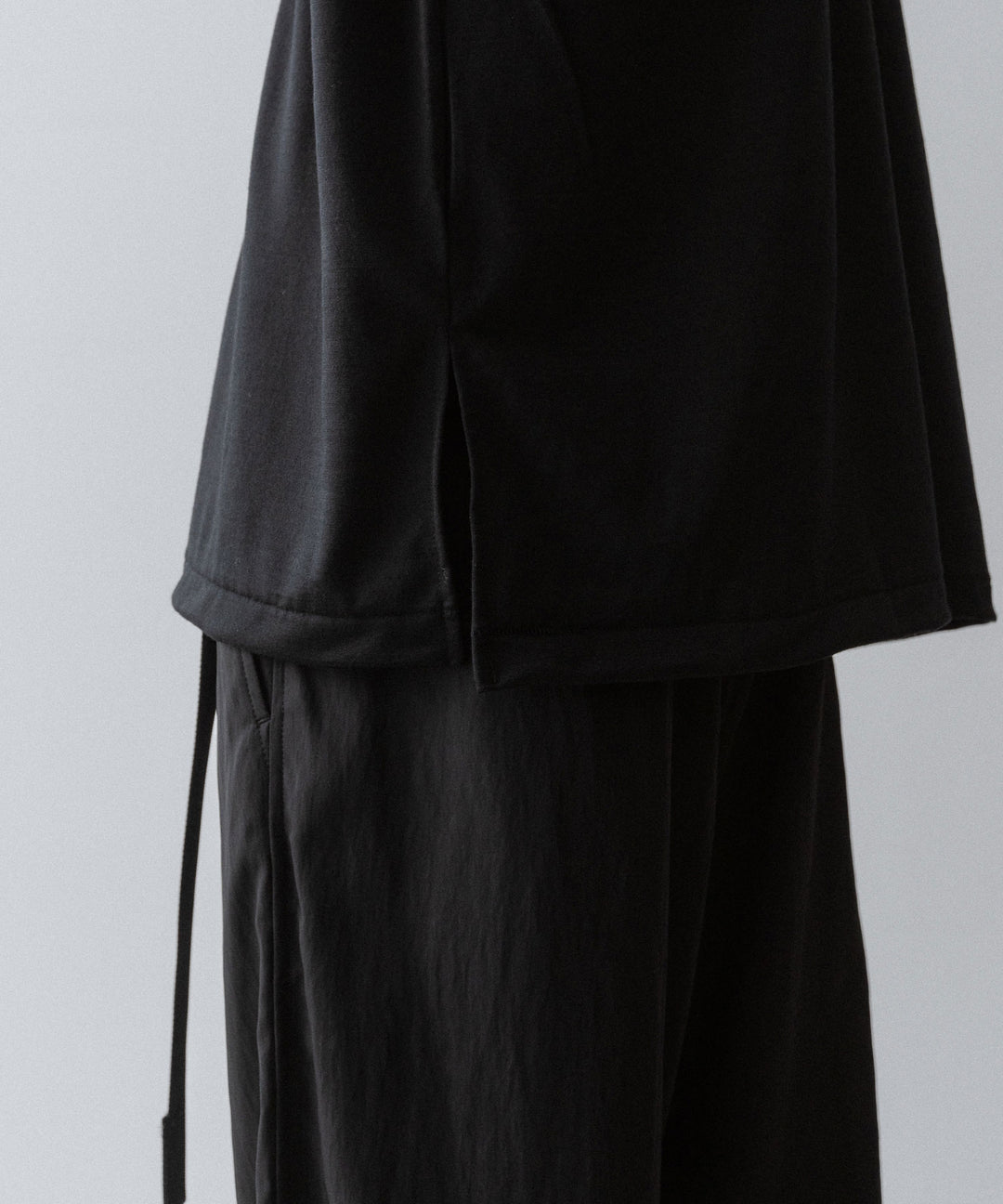 【INTÉRIM】    HYPER BIG EXTRA FINE MERINO WOOL JERSEY POLO SHIRT - BLACK