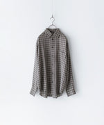画像をギャラリービューアに読み込む, CODA コーダ GREY CHECK VISCOSE RAW EDGES SHIFT SHIRT - GREY CHECK 公式通販サイトsession福岡セレクトショップ
