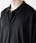 画像をギャラリービューアに読み込む, INTÉRIM - インテリムのEXTRA FINE MERINO WOOL JERSEY HYPER BIG SKIPPER SHIRTのBLACK公式通販サイトsession福岡セレクトショップ
