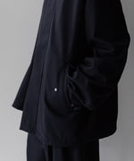 画像をギャラリービューアに読み込む, stein(シュタイン)の23AWコレクションMELTON STAND COLLAR ZIP SHORT JACKETのDARK NAVY
