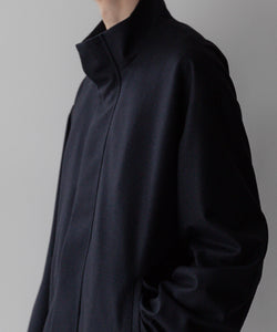 stein(シュタイン)の23AWコレクションMELTON STAND COLLAR ZIP SHORT JACKETのDARK NAVY