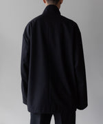 画像をギャラリービューアに読み込む, stein(シュタイン)の23AWコレクションMELTON STAND COLLAR ZIP SHORT JACKETのDARK NAVY
