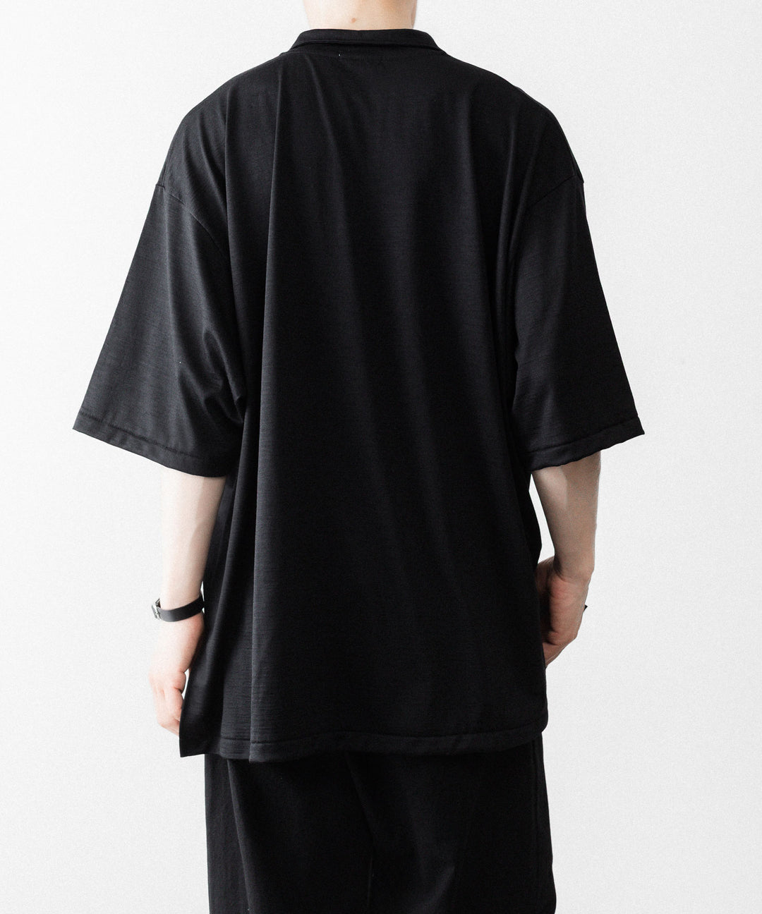 INTÉRIM - インテリムのEXTRA FINE MERINO WOOL JERSEY HYPER BIG SKIPPER SHIRTのBLACK公式通販サイトsession福岡セレクトショップ