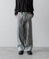 【INTÉRIM】VINTAGE FADE LIGHT DENIM MIL BAGGY TROUSER - LIGHT BLACK
